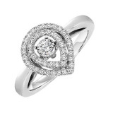 Gems One 10KT White Gold & Diamond Rhythm Of Love Fashion Ring  - 1/3 ctw - ROL1170-1WC photo