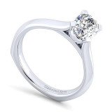 Gabriel & Co 14K White Gold Rina Solitaire Diamond Engagement Ring - ER8177O4W4JJJ photo 3