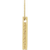 14K Yellow Engravable Sculptural Bar 16-18 Necklace - 869806002P photo 2