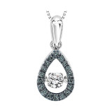 Gems One Silver (SLV 995) Diamond Rhythm Of Love Neckwear Pendant  - 1/5 ctw - ROL1121-SSWDBL photo