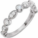 14K White 1/2 CTW Diamond Anniversary Band - 68846101P photo