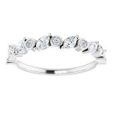 14K White 3/8 CTW Diamond Anniversary Band - 123575600P photo 3