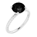 14K White Onyx Ring - 716261678P photo