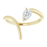 14K Yellow 1/3 CTW Diamond Negative Space Ring - 123110601P photo 3