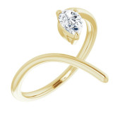 14K Yellow 1/3 CTW Diamond Negative Space Ring - 123110601P photo