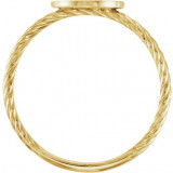 14K Yellow Round Engravable Rope Ring - 514011001P photo 2