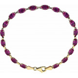 14K Yellow Lab-Grown Ruby 7.25 Bracelet - 651539103P photo