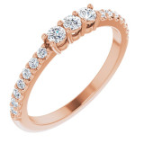 14K Rose 1/3 CTW Diamond Anniversary Band - 124006606P photo