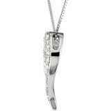 14K White 1/4 CTW Diamond Heart 18 Necklace - 67018101P photo 2
