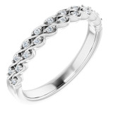 14K White 1/10 CTW Diamond Anniversary Band - 123302600P photo