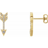 14K Yellow 1/6 CTW Diamond Arrow Earrings - 65243560003P photo
