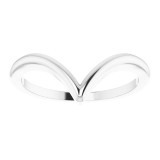 14K White V Ring - 65181270001P photo 3