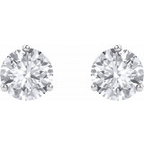14K White 5 mm Round Forever Oneu2122 Moissanite Earrings - 6578260037P photo 2