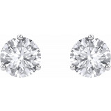 14K White 5 mm Round Forever Oneu2122 Moissanite Earrings - 6578260037P photo 2