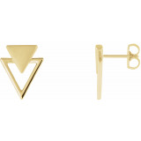 14K Yellow Geometric Earrings - 86914601P photo
