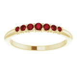 14K Yellow Mozambique Garnet Stackable Ring - 72022619P photo 3