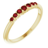 14K Yellow Mozambique Garnet Stackable Ring - 72022619P photo