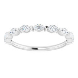 14K White 1/2 CTW Diamond Anniversary Band - 123294604P photo 3