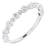 14K White 1/2 CTW Diamond Anniversary Band - 123294604P photo