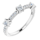 14K White 3/8 CTW Diamond Anniversary Band - 1241016004P photo