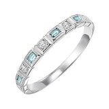 Gems One 10Kt White Gold Diamond (1/10Ctw) & Blue Topaz (1/6 Ctw) Ring - FR1200-1WD photo
