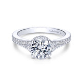 Gabriel & Co. 14k White Gold Infinity Straight Engagement Ring - ER13857R4W44JJ photo
