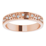 14K Rose 1/5 CTW Diamond Geometric Anniversary Band - 124245602P photo 3