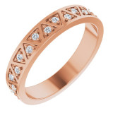 14K Rose 1/5 CTW Diamond Geometric Anniversary Band - 124245602P photo