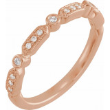 14K Rose 1/8 CTW Diamond Anniversary Band - 653557604P photo