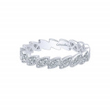 Gabriel & Co. 14k White Gold Diamond Stackable Ladies' Ring photo