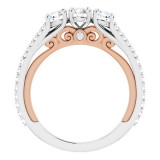 14K White & Rose 1 CTW Diamond Anniversary Band - 1232156034P photo 2