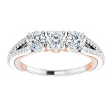 14K White & Rose 1 CTW Diamond Anniversary Band - 1232156034P photo 3