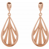 14K Rose Geometric Dangle Earrings - 87074602P photo 2