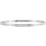 14K White  1 1/2 CTW Diamond Stackable Bangle 8 Bracelet - 67336107P photo 2