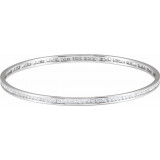 14K White  1 1/2 CTW Diamond Stackable Bangle 8 Bracelet - 67336107P photo