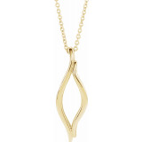 14K Yellow Freeform 16-18 Necklace - 86741601P photo