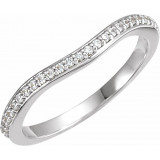 14K White 1/10 CTW Diamond #1 Band for 5.5 mm Square Engagement Ring - 67785105P photo