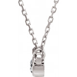 14K White 1/10 CT Diamond Solitaire 18 Necklace - 6113460001P photo 2