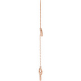 14K Rose 1/10 CTW Diamond Circle Y 16-18 Necklace - 65231060002P photo 2