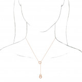 14K Rose 1/10 CTW Diamond Circle Y 16-18 Necklace - 65231060002P photo 3
