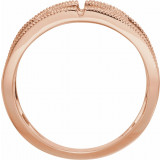 14K Rose 1/4 CTW Round Geometric Diamond Ring - 65232260002P photo 2