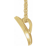 14K Yellow Crescent 16-18 Necklace - 86607601P photo 2