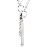 14K White .06 CTW Diamond Lucky 16 1/2 Necklace - 8582960001P photo 2