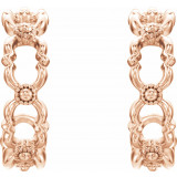 14K Rose Quatrefoil Hoop Earrings - 86644602P photo 2