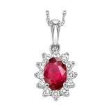 Gems One 14Kt White Gold Diamond (1/5Ctw) & Ruby (3/8 Ctw) Pendant - FP4062-4WCR photo