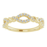 14K Yellow 1/5 CTW Diamond Twisted Anniversary Band - 123997601P photo 3