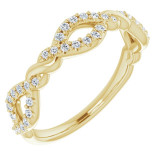 14K Yellow 1/5 CTW Diamond Twisted Anniversary Band - 123997601P photo