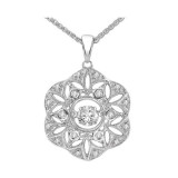 Gems One 14KT White Gold & Diamond Rhythm Of Love Neckwear Pendant  - 1/8 ctw - ROL1051-4WC photo