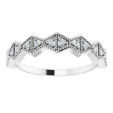 14K White 1/10 CTW Diamond Anniversary Band - 124138600P photo 3