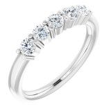 14K White 1/2 CTW Diamond Anniversary Band - 1239706012P photo